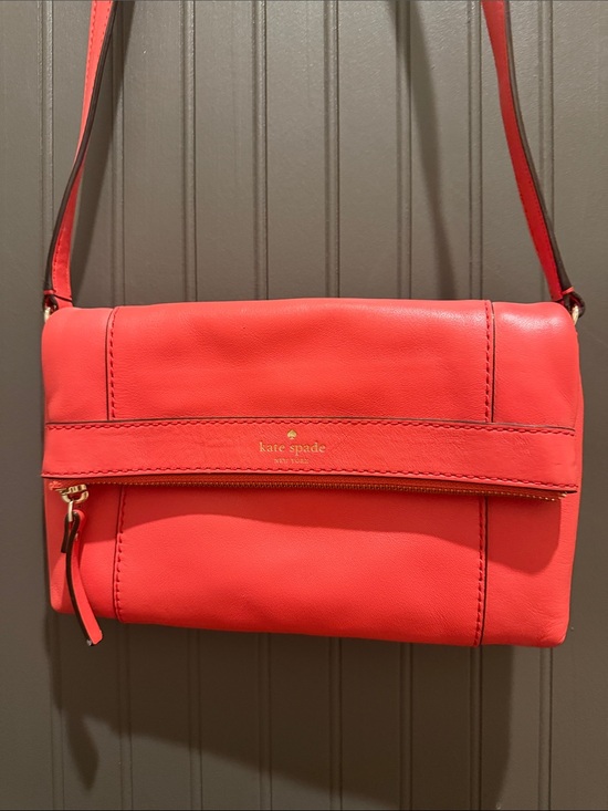kate spade Handbags - kate spade Coral Leather Crossbody with Gold Accents